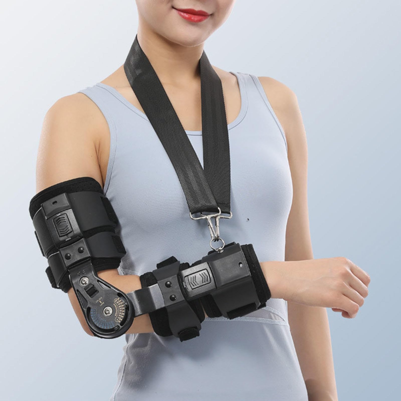 Tutore per Gomito Rom Incernierato Regolabile, Tutore Fisso per Articolazione Del Gomito per Uomo Donna, Immobilizzatore per Stecca Gomito per Recupero da Lesioni Chirurgiche, Stecca,left