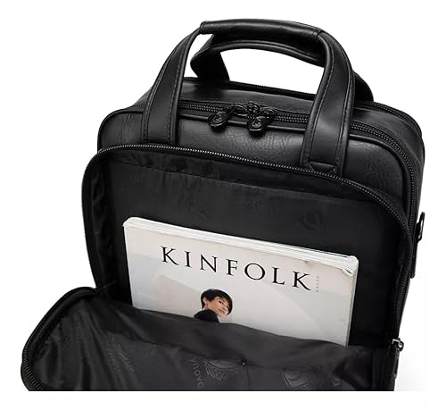 Bolsa Notebook Executiva Preta Pasta Mochila Elegante Couro