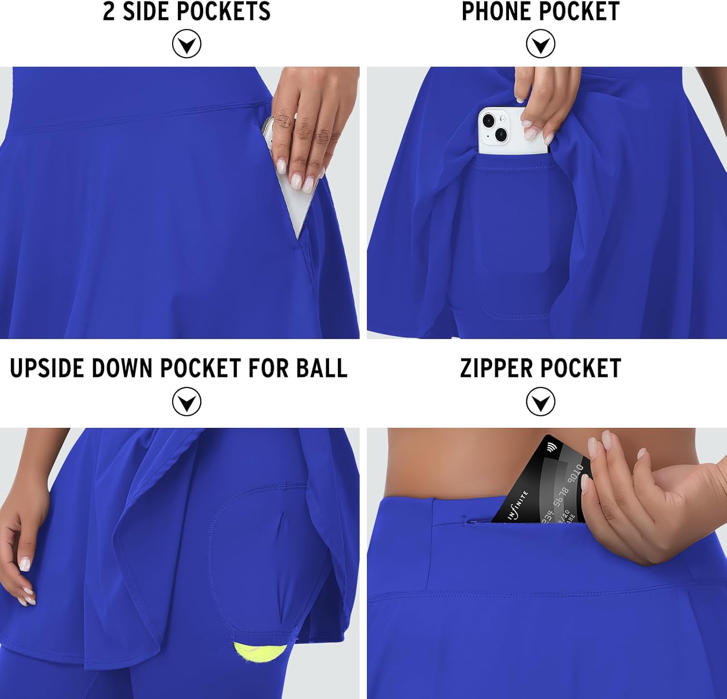 ANIVIVO Skirted Leggings for Women Athletic Skirt with Leggings Yoga Tennis Skirt with Pockets for Golf Pickleball - Image 5