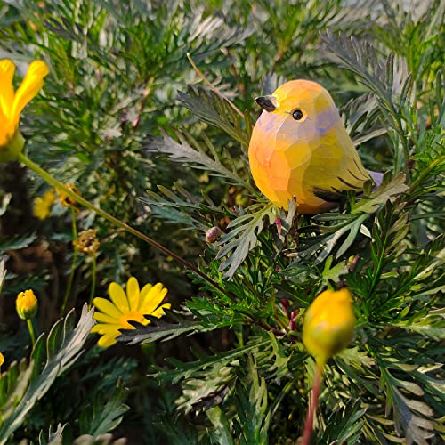 Weausup Handmade Wooden Carved Bird Decor Sculpted Hand-Painted Bird Figurines Small Home Decor Bird Statue Shelf Decor Bff Gifts For Bird Lovers(Leptopoecile Sophiae) #TOP3