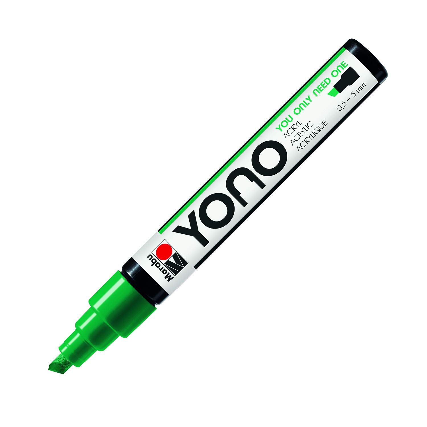 Marabu 12400102067 12400102067-YONO Marker, Juice Green 067, Versatile Acrylic Pen with Japanese Chisel Tip, Water Based - Image 2