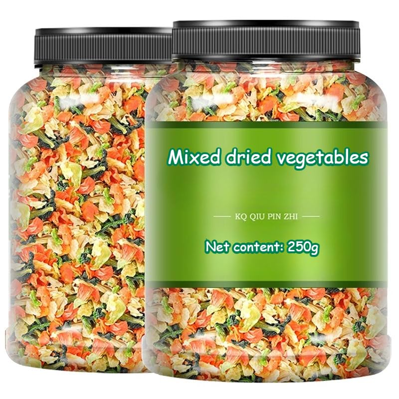 13 Kinds of Dried VegetablesFreeze-Dried Corn Kernels Carrots Dried Potatoes Cucumber Strips Healthy Fruits Food Seasonings Vegetable Soup Ingredients Vegan (Mixed Dried Vegetables 1can)