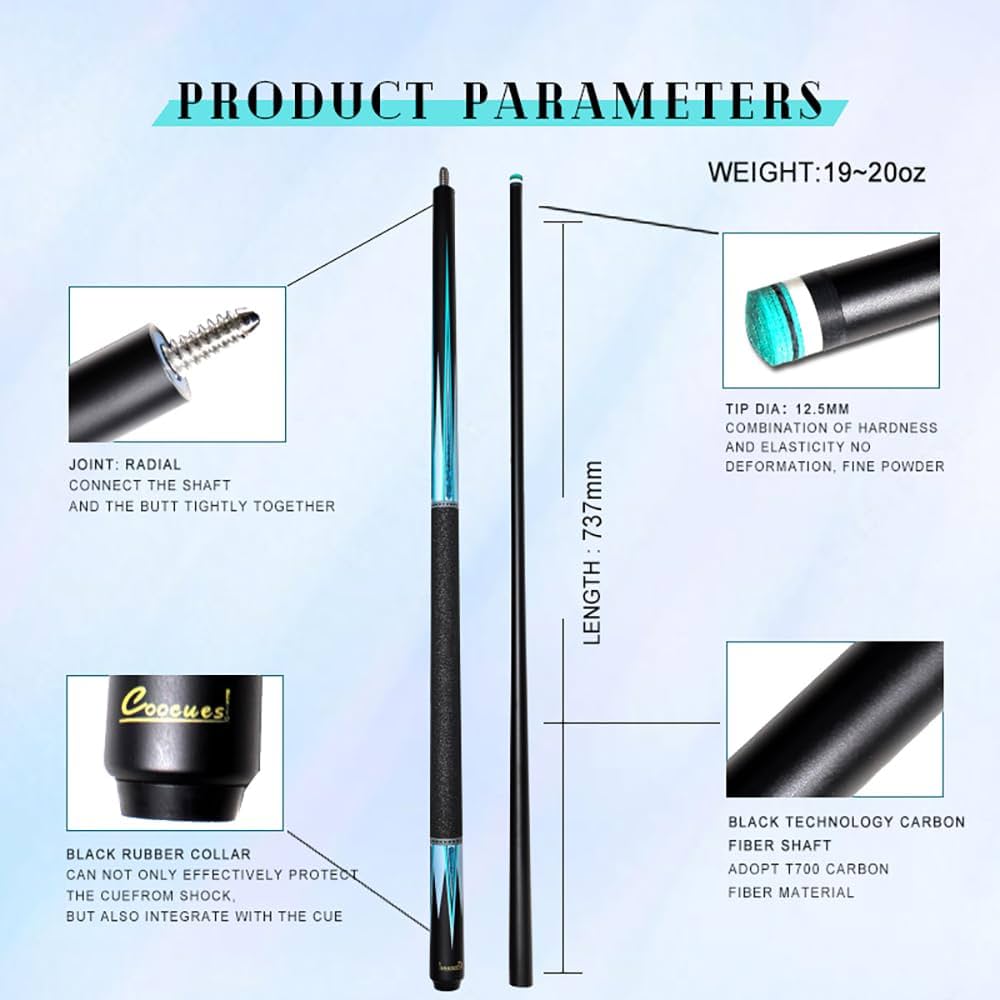 新品未使用 KHEALING ビリヤード キュー カーボン ブルー/ブラック Amazon.co.jp: KHEALING 58