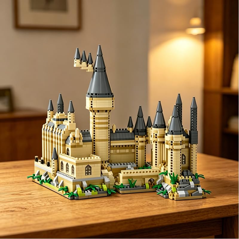 Image of SKY LINE OCEAN Magic Castle Complex Building Blocks Set (2100+ PCS) | Fantasy Medieval Architecture Model Kit for 14+ Teens & Adults | Collectible Display Decor | 5 Year Structural Warranty