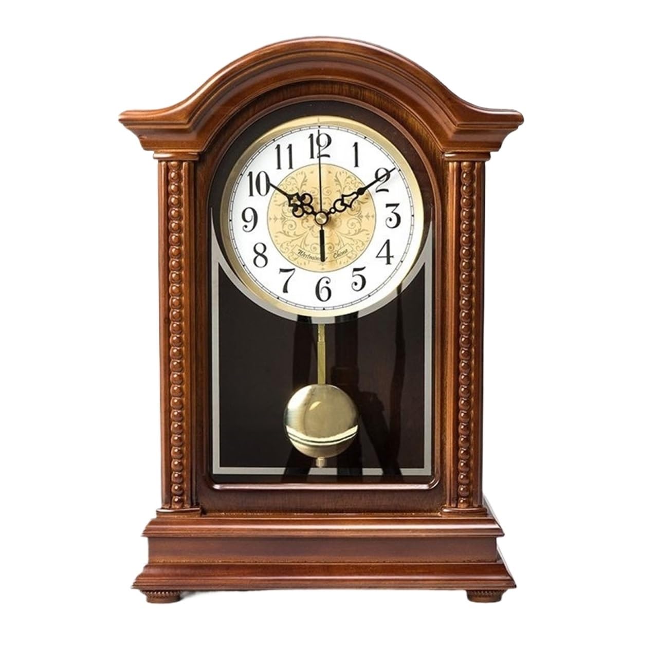 Reloj de sobremesa antiguo para solucionar espacios vacíos en chimeneas de salón