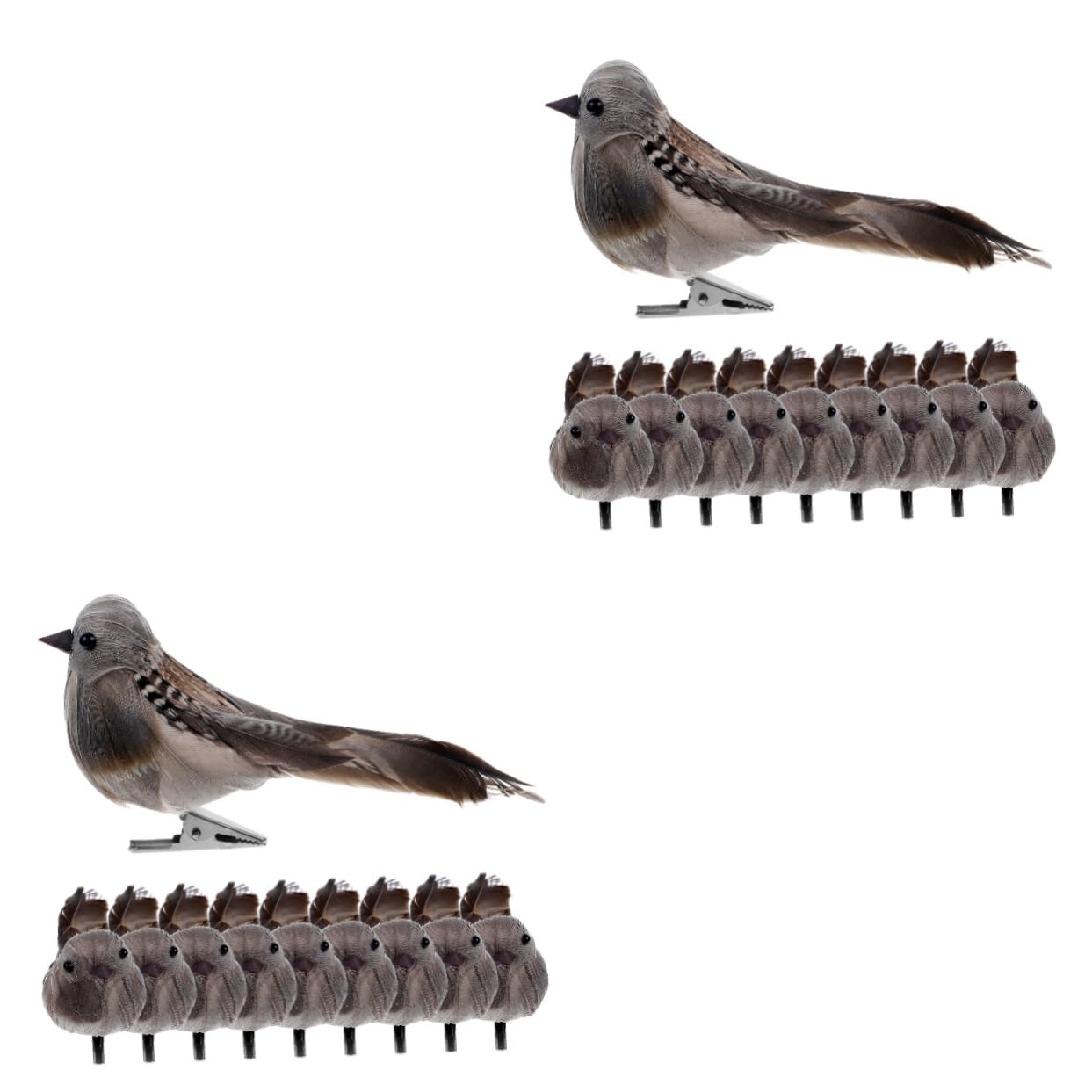 Kisangel Pièces Oiseau Artificiel Oiseaux d'artisanat Ornements d'oiseaux en Mousse décor modèle d'oiseau réaliste Oiseaux simulés réalistes Moineau Statue Accessoires