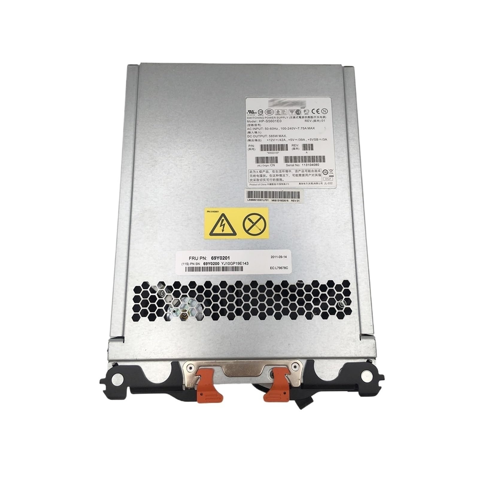 Alimentation HP-S5601E0 69Y0201 pour réparer une panne de serveur DS3512