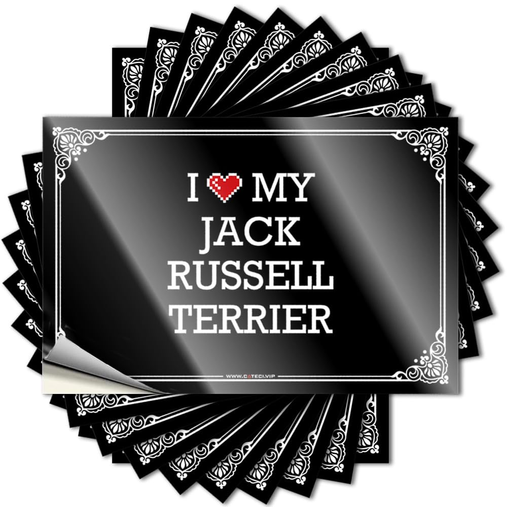 Fzfn Colour I Love My Jack Russell Terrier Snarky Tattoos | Beauty Waterproof Vinyl Water Taupe Removable Decal Peel Stick(6X9cm)