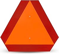 Vista 1 de Letrero de vehículo de movimiento lento, accesorios triangulares para carrito de golf de movimiento lento, 14 x 16 pulgadas, señal de tráfico