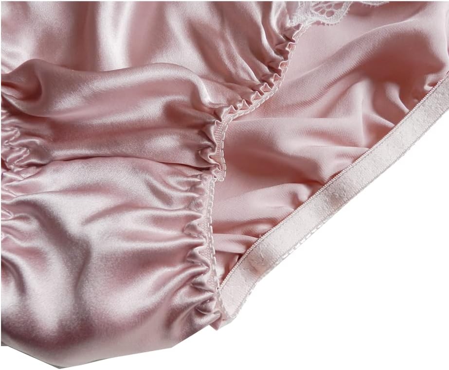 5PCS Women 100% Silk Panties Lace bikini Size S M L XL (Multicoloured) - Image 4