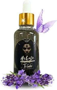 Hekate Conjure Oil Ritual Anointing Oil for Protection, Shadow Work & Moon Magic Witchcraft Spell Oil with Herbs & Resins 1 oz Bottle