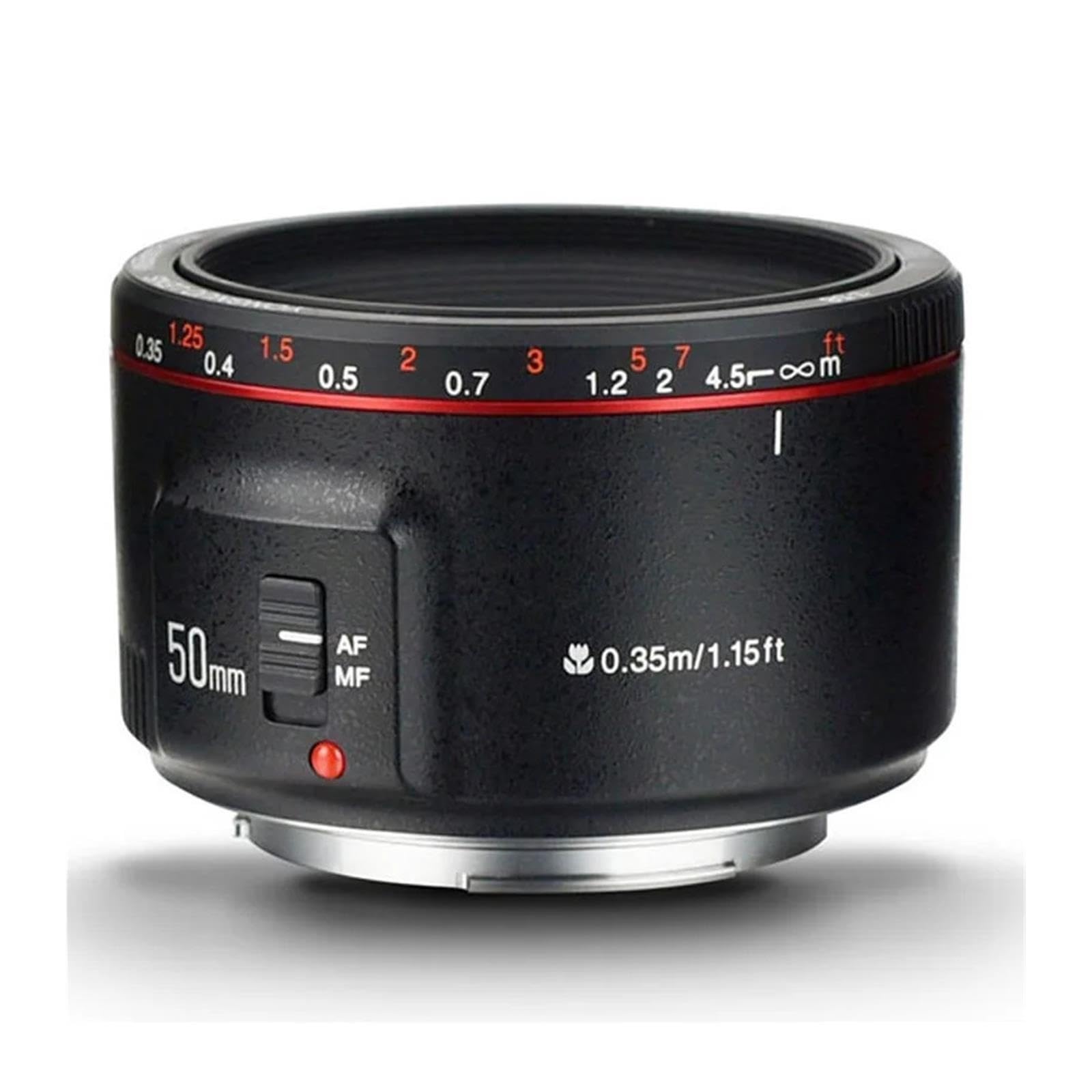 Lente YN50mm F1.8 II Compatible con Montura Canon DSLR EF