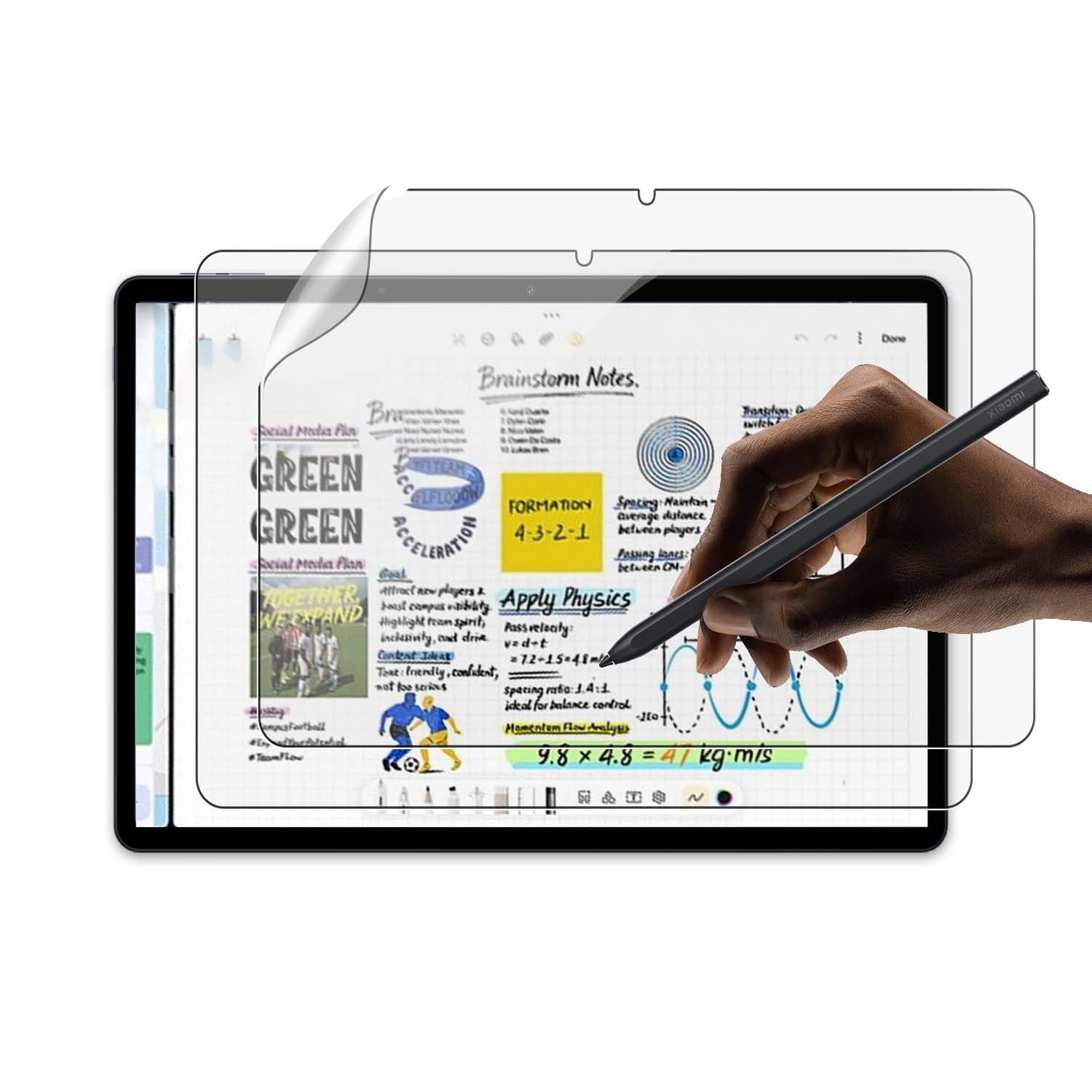 2Pack Paper-feel Screen Protector for OnePlus Pad Go 2 12.1inch – Matte Anti-Glare PET Film, Anti-Fingerprint, Scratch-Resistant, High Touch Sensitivity for Drawing & Note-Taking