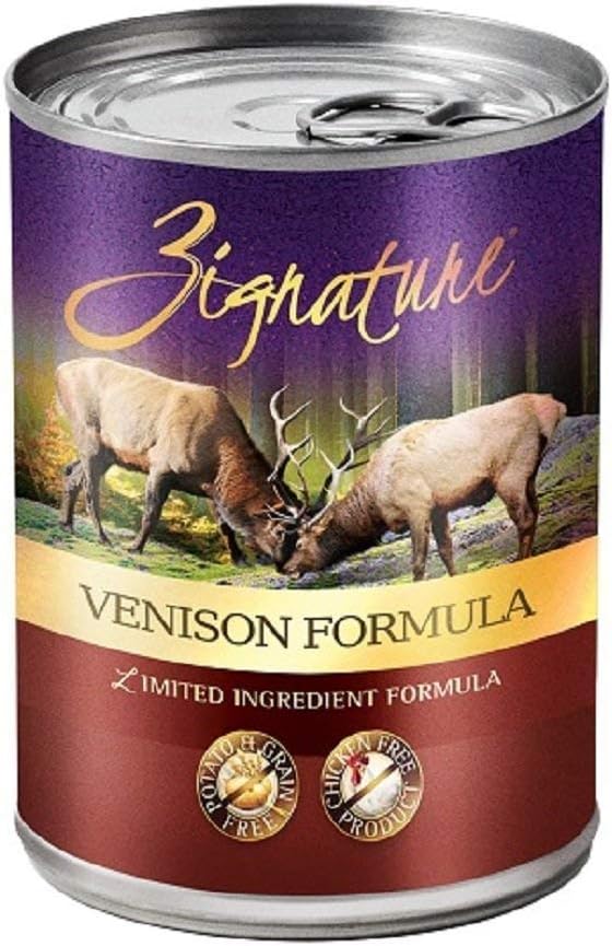 Zignature Venison Formula Canned Dog Food, 13 Oz Cans (12 Cans In A