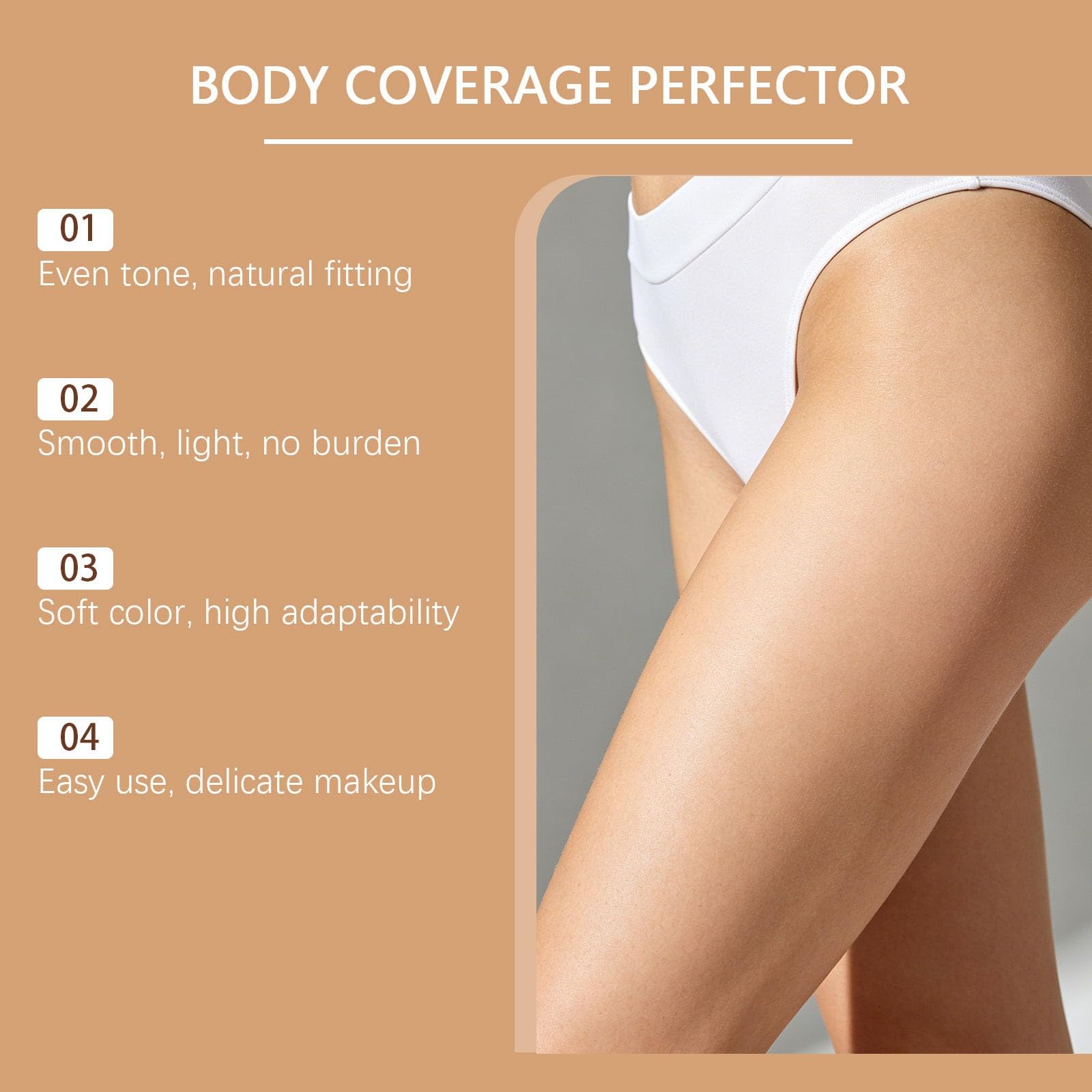 Makijaż na nogi i ciało, 100 ml, Body Coverage Perfector, wodoodporny krem do tatuażu, krem kryjący na żylaki, długotrwałe krycie, balans skóry, pokrycie