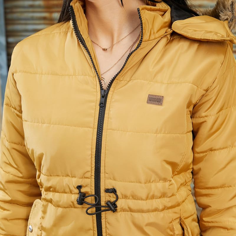 Image of PINACOLADA Women's Fleece-Lined Biker Jacket for Casual Wear | Spread Collar | Long Sleeve | Zipper Closure | Jacket Crafted with Comfort Fit for Everyday Wear