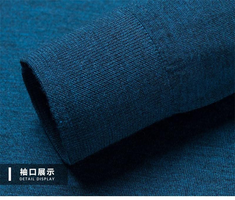 Men's Thin Long Sleeve Knitted Sweater Solid Warm Casual Business Pullover Jumper 5