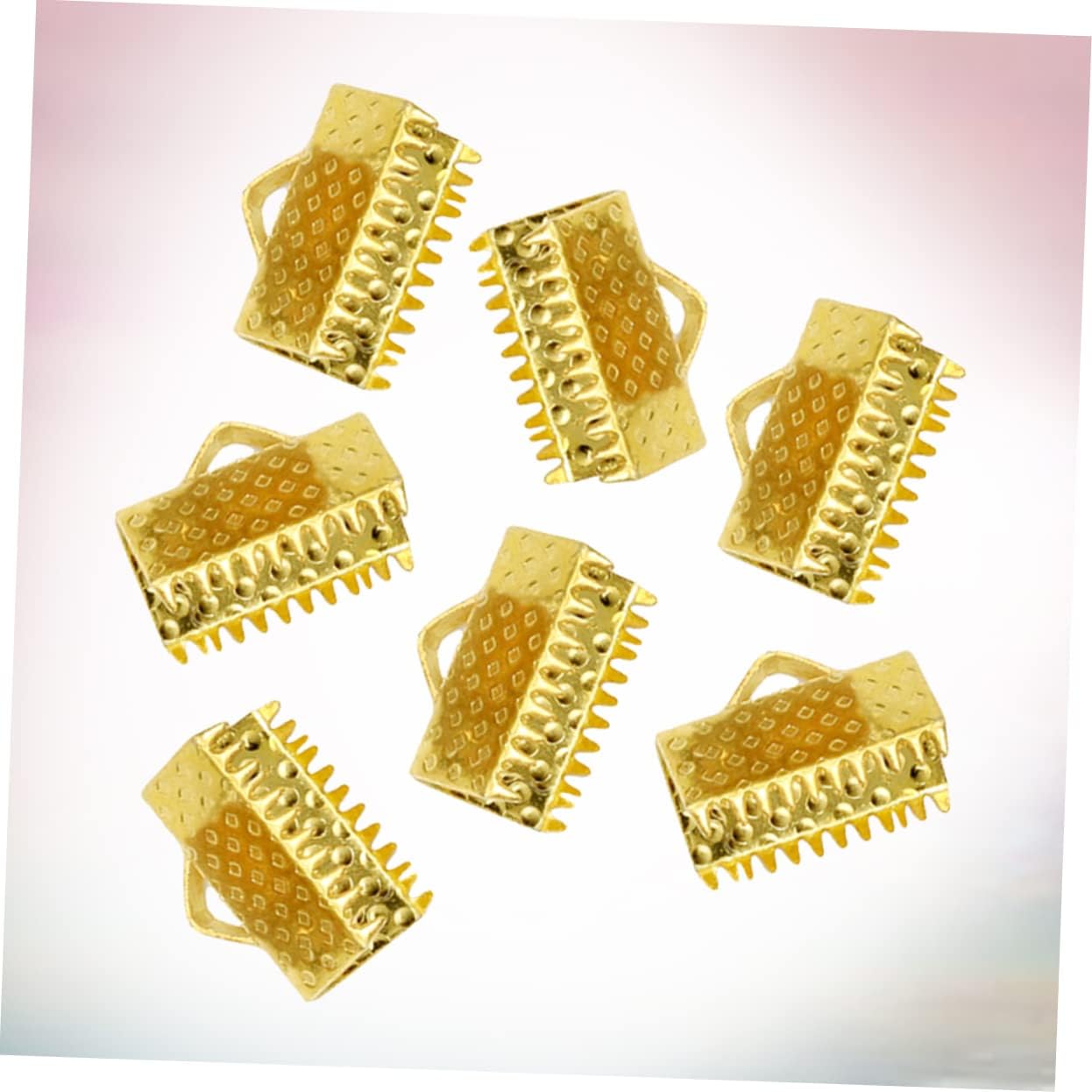 100pcs Gold Plated Metal Clip for Jewelry Making Bracelets Cord Ends DIY Accessories