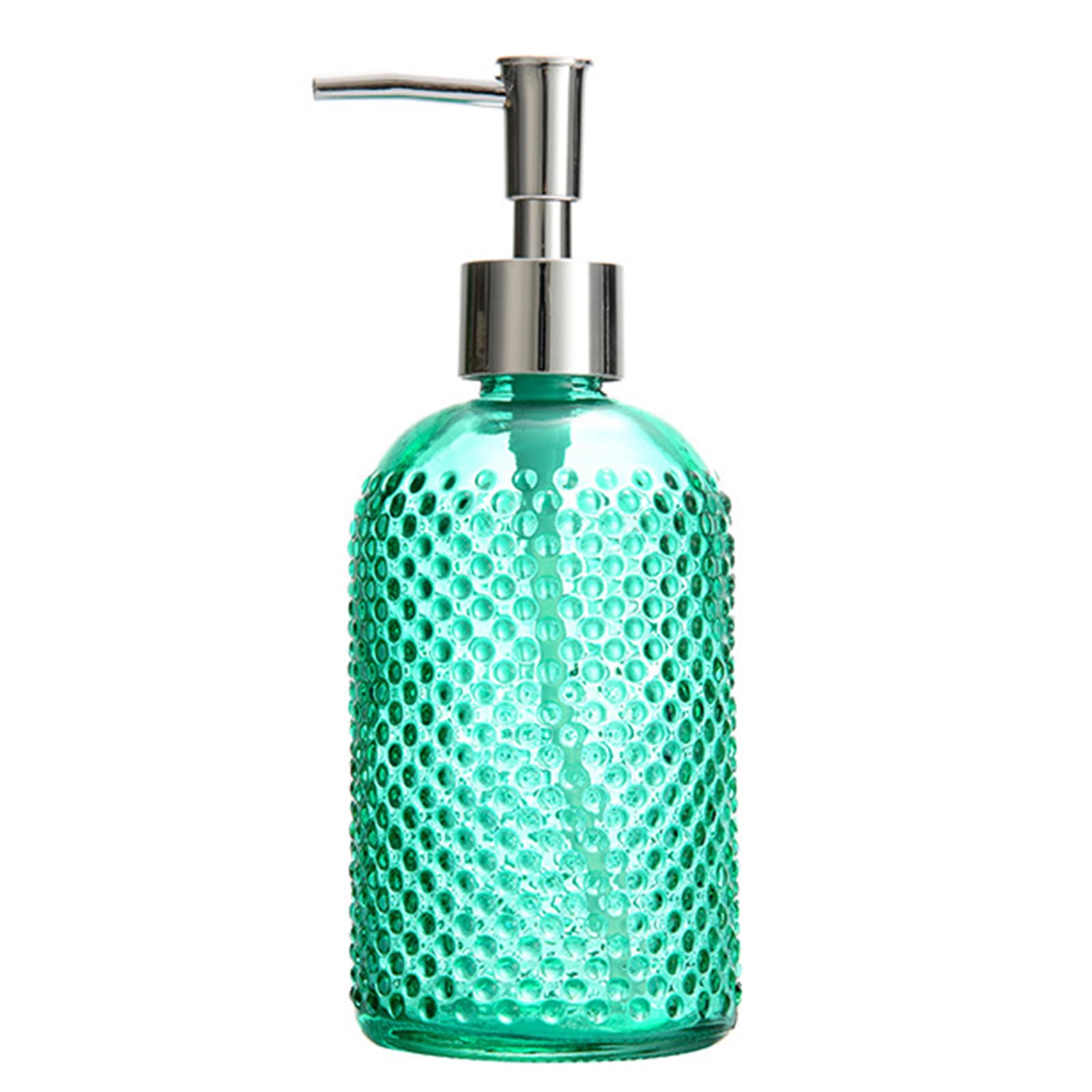 Refillable Glass Soap Dispenser Leakproof Pumps Liquid Container for Sink Countertop 400ml Bathroom Liquid Soap Dispenser for Kitchen and Bathroom