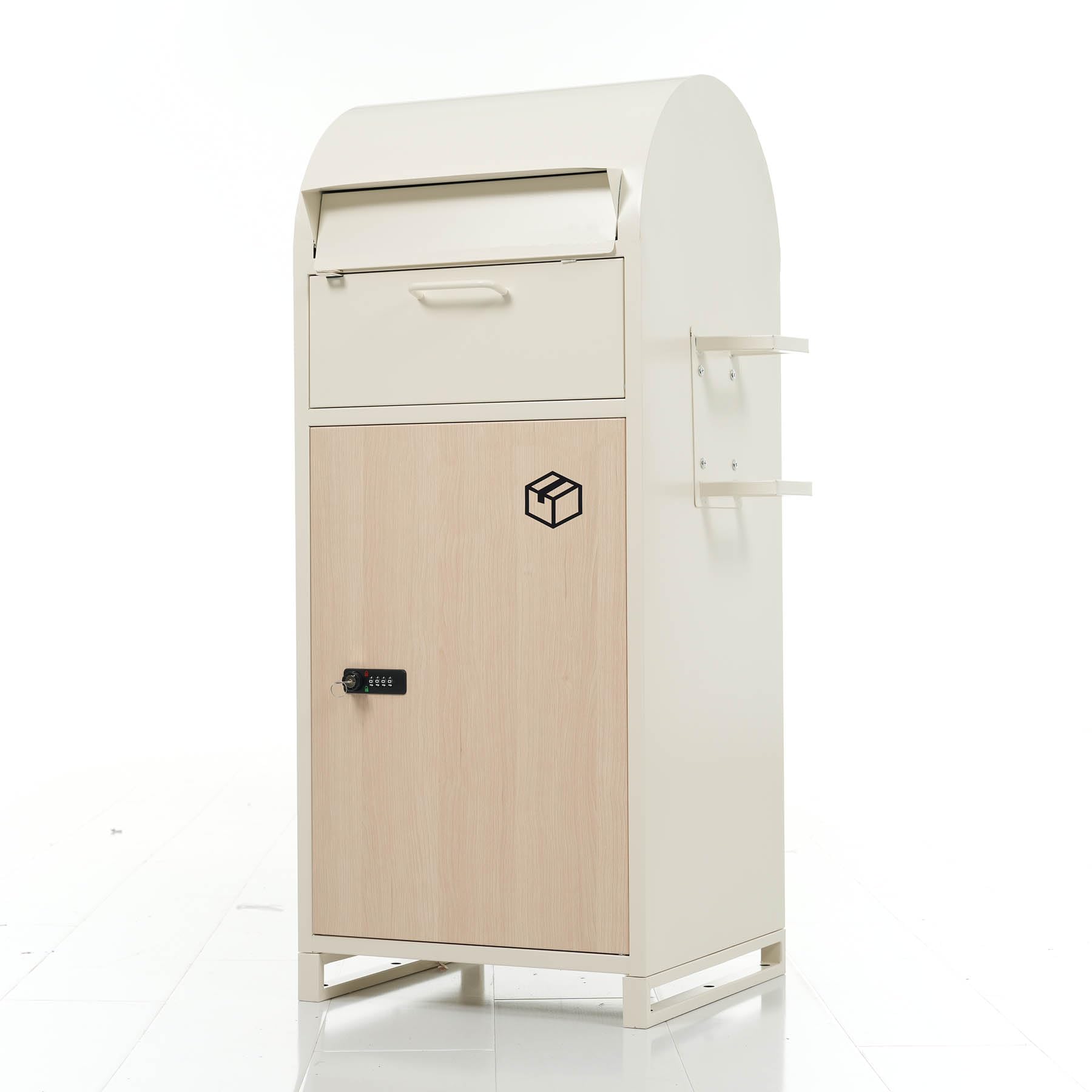 Amazon.co.jp: ポスト 置き型 宅配ボックス付き【傘立て付き/大容量73L