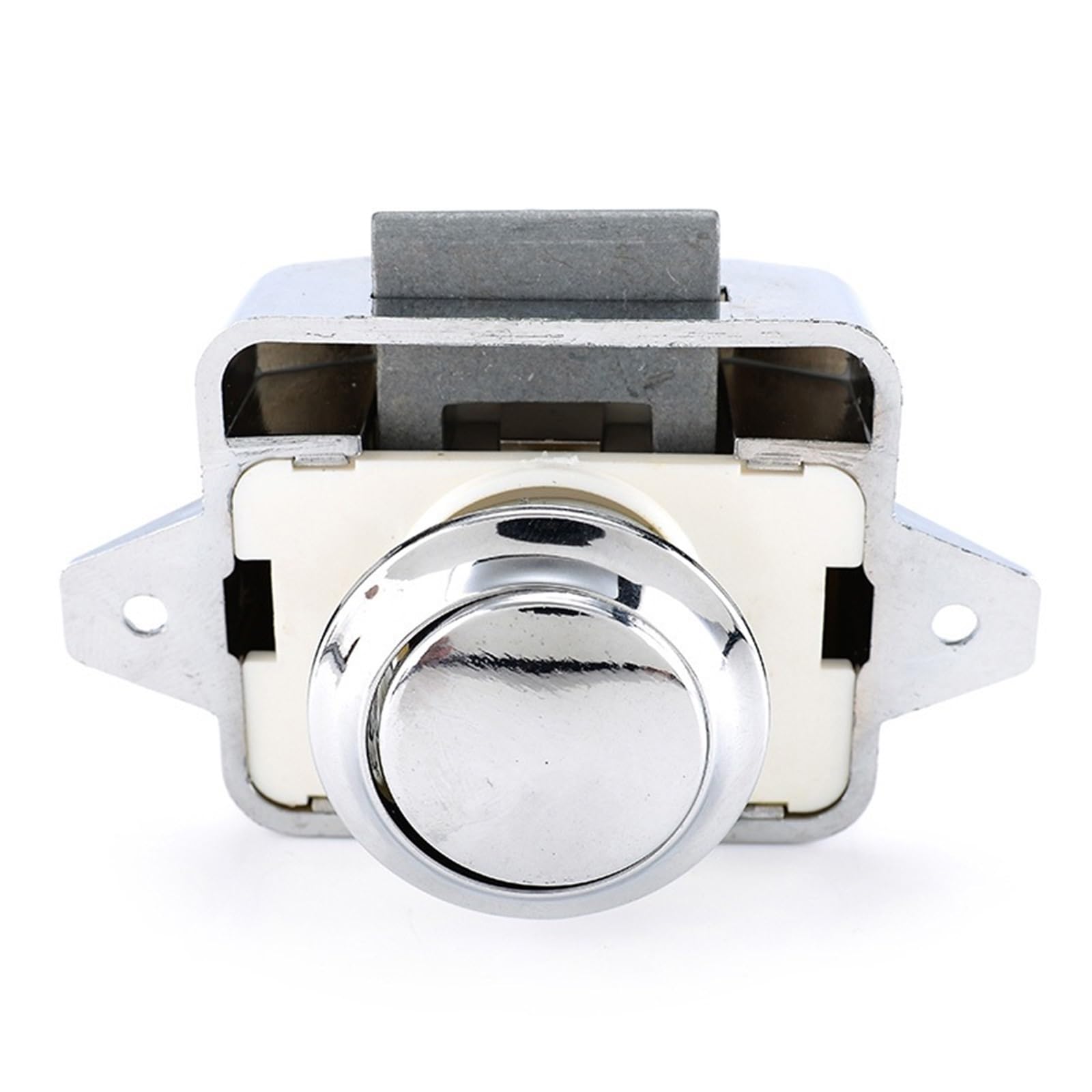 Verrou à bouton en chrome 26mm à fermeture par pression - Lot de 10 pièces