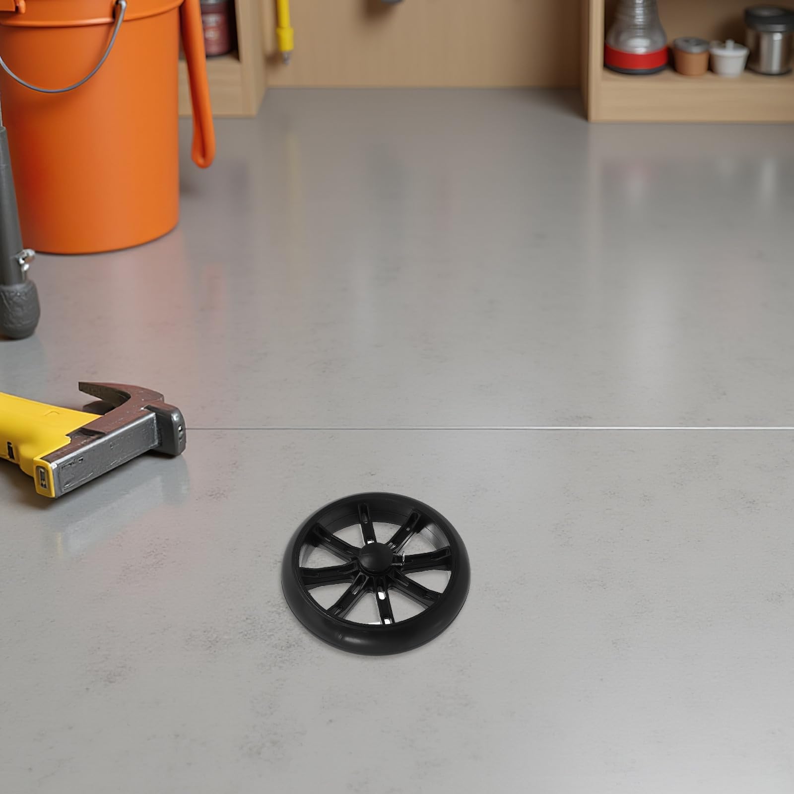 4 ruote per carrello della spesa con clip a scatto - Ruote di ricambio in plastica da 6" per carrelli della spesa pieghevoli, carrelli multiuso e a mano - Foro per asse da 8 mm