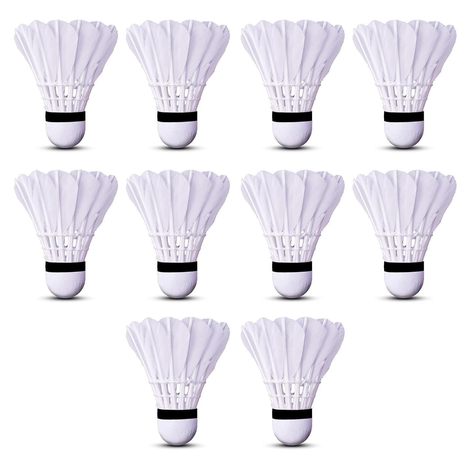 US Sports Feather Shuttlecock Pack of 10 | High-Performance Badminton Shuttle for Indoor & Outdoor Play | Durable Feather Design | Consistent Flight for Training & Matches-image-34