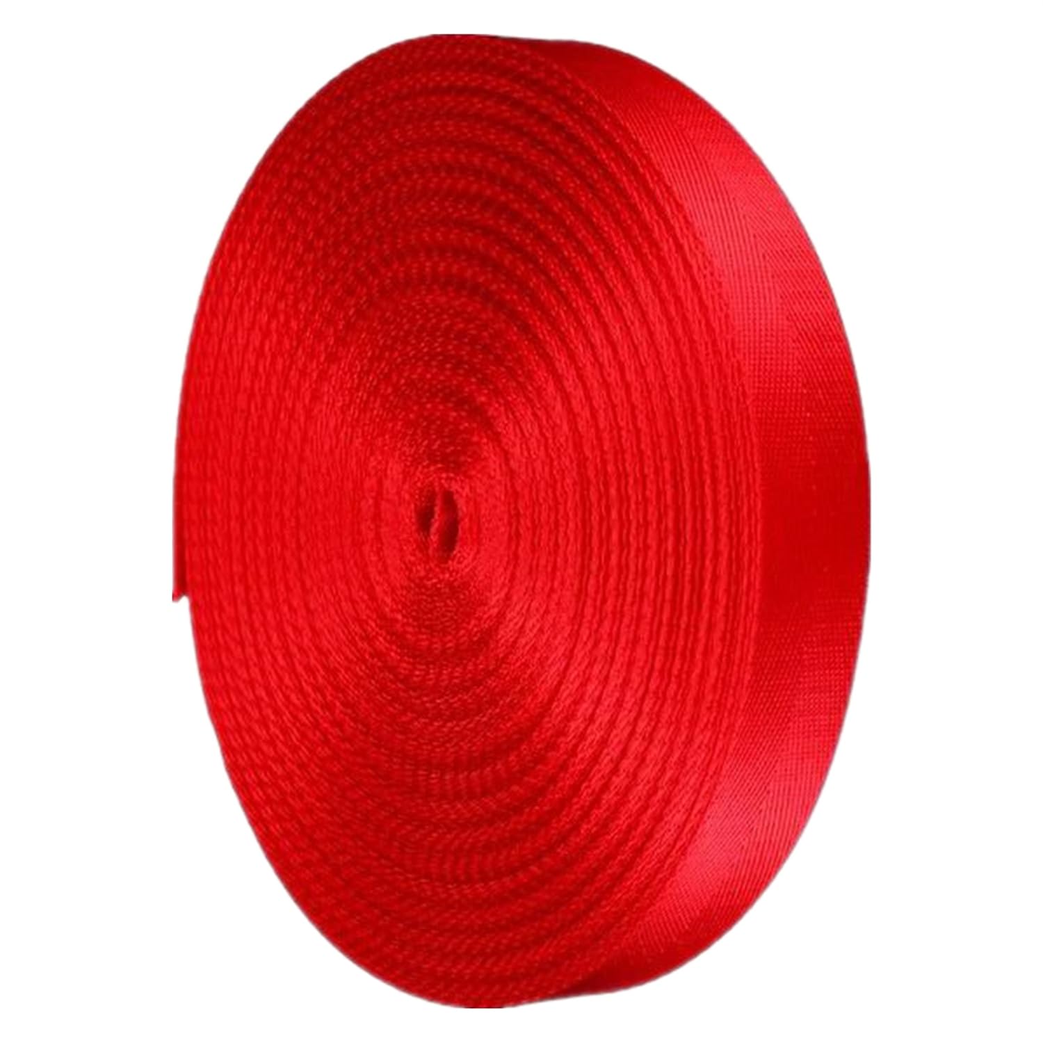 FGJsfhrDTU Webbing, Nylon 38mm Multicolor 5-50 Yards(Red,50 yard)