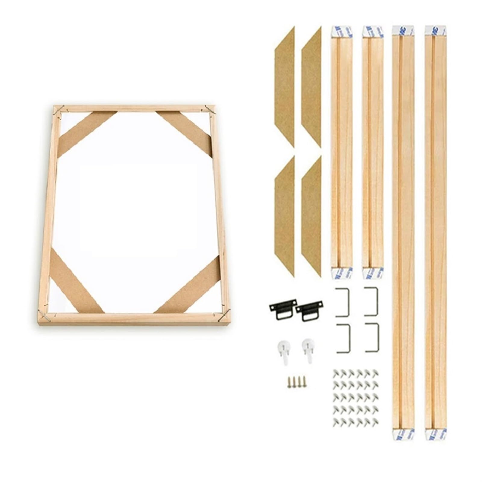 Barras tensoras para lienzos, Marco de Madera, Barras de ensanchador de Lona, ​​Kit de Bricolaje, Varios tamaños for Pintura al óleo, Arte de Carteles(Width 80cm,Height 90cm)