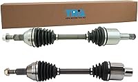 TRQ Front CV Axle Assembly Pair for Chrysler Town & Country, Dodge Grand Caravan, Ram CV, VW Routan 2008-2020 - Direct Fit