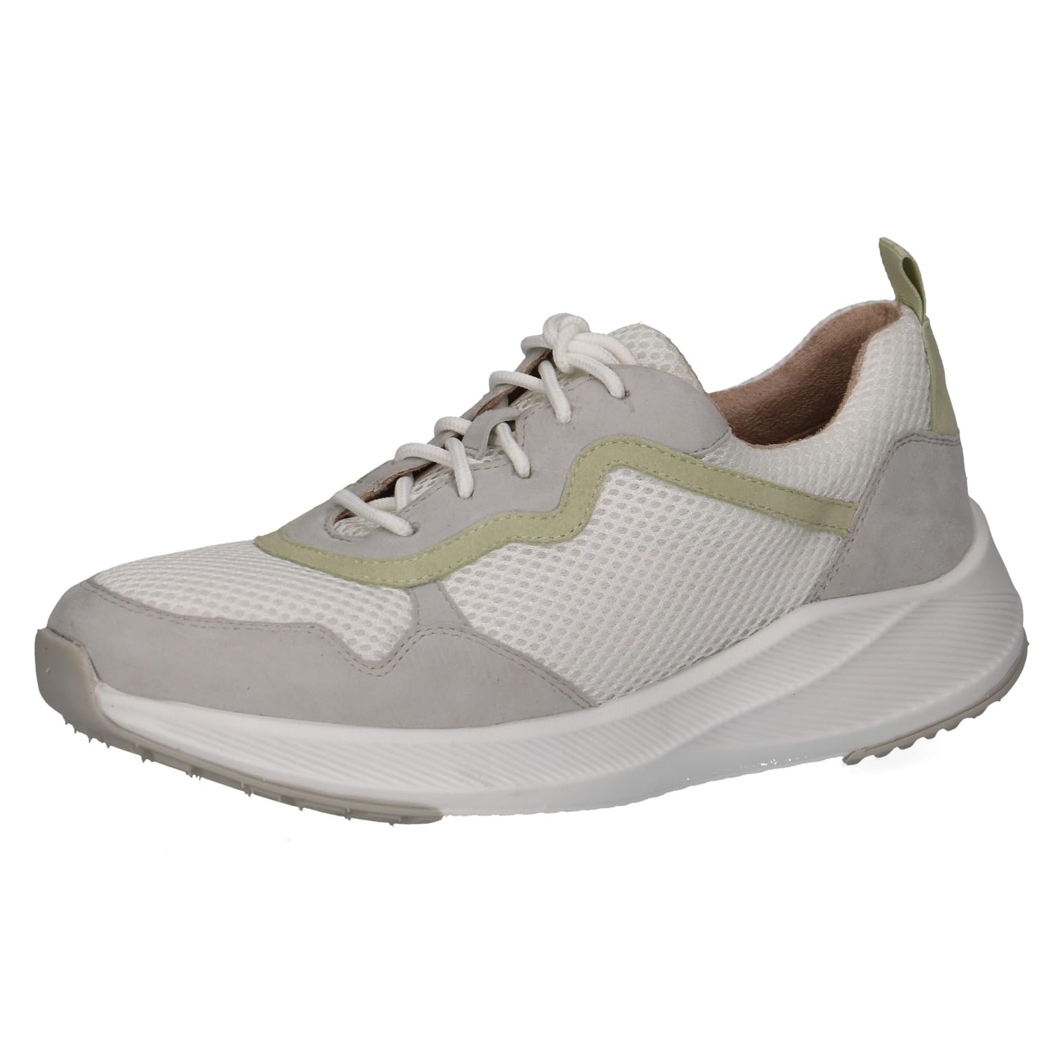 CAPRICE Women's Flat Sneakers with Laces Elegant, White (White Comb), 5 UK