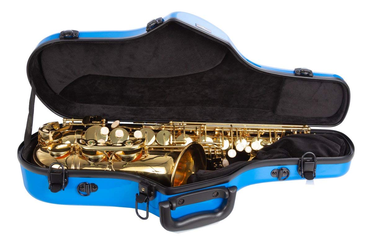 Estuche para Saxofón Alto fibra de vidrio Ultra Light blue light M-Case