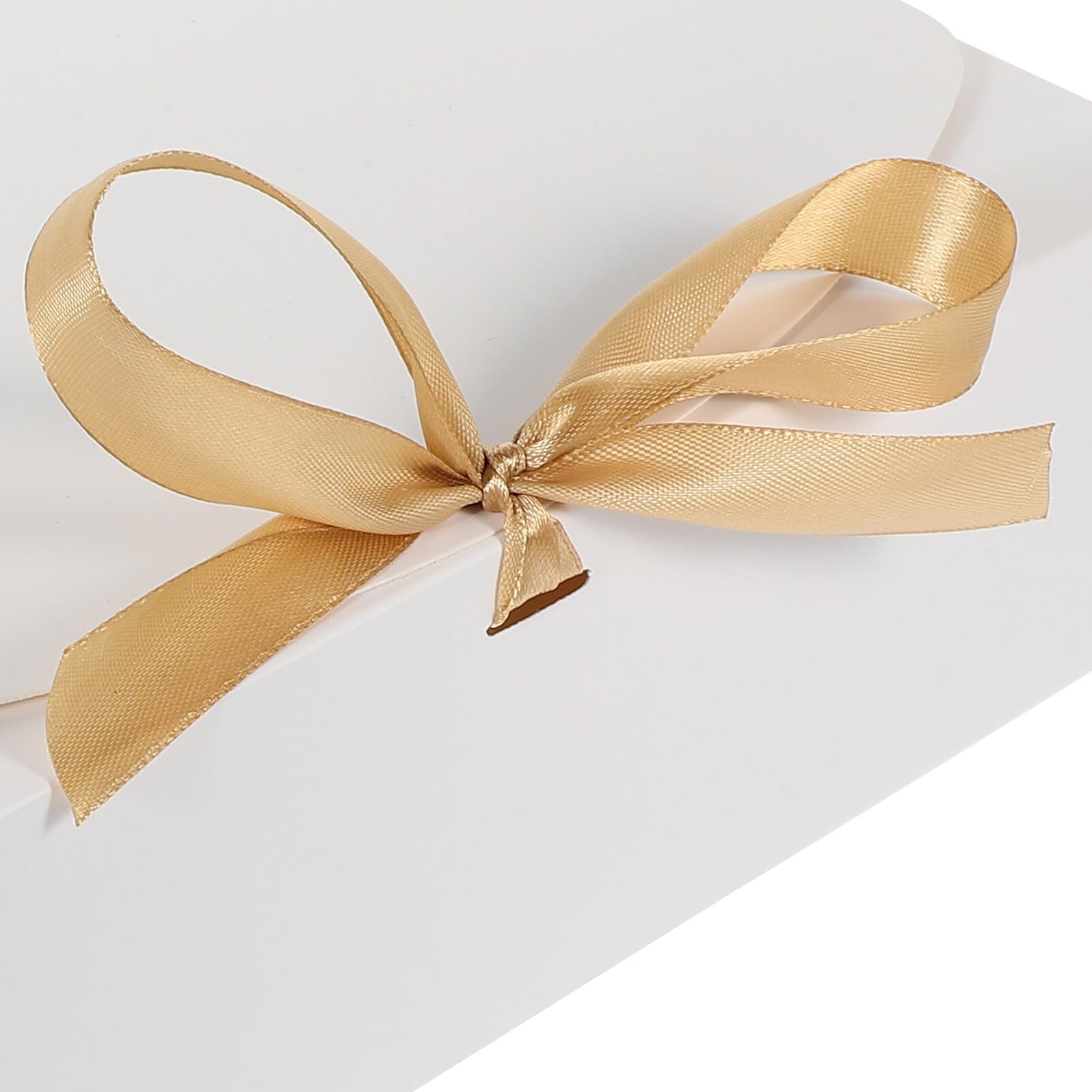 OFFSCH 10 Stück Hochzeit Geschenkbox aus Weißem Karton mit Schleife Faltbares Design Einfach zu Öffnen für Duftkerzen und Parfüm zu Valentinstag und Weihnachten