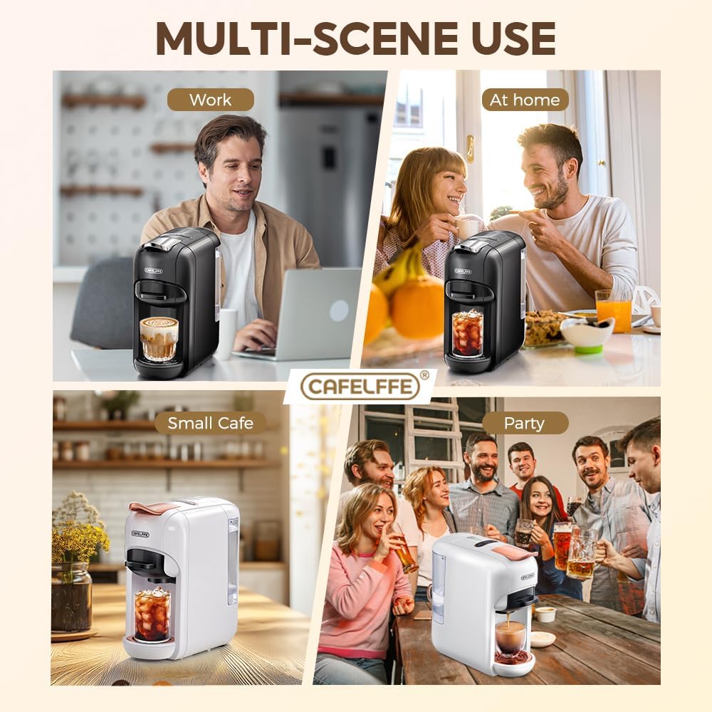 Diagram showing the dimensions of the CAFELFFE MK606 coffee machine