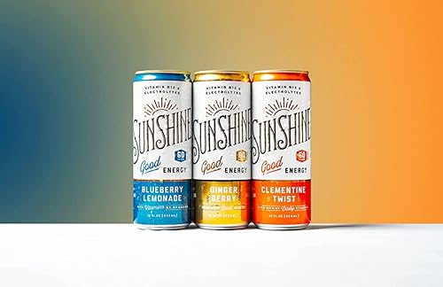 Sunshine Beverages, LLC Good Energy Drink, limonada de arándanos, 12 onzas líquidas