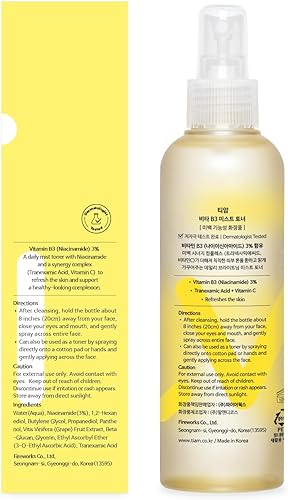Miniatura 9 de TIAM Vita B3 Tónico en niebla, 6.76 onzas líquidas, espray facial que aumenta el brillo con niacinamida, ácido tranexámico y vitamina C para todo
