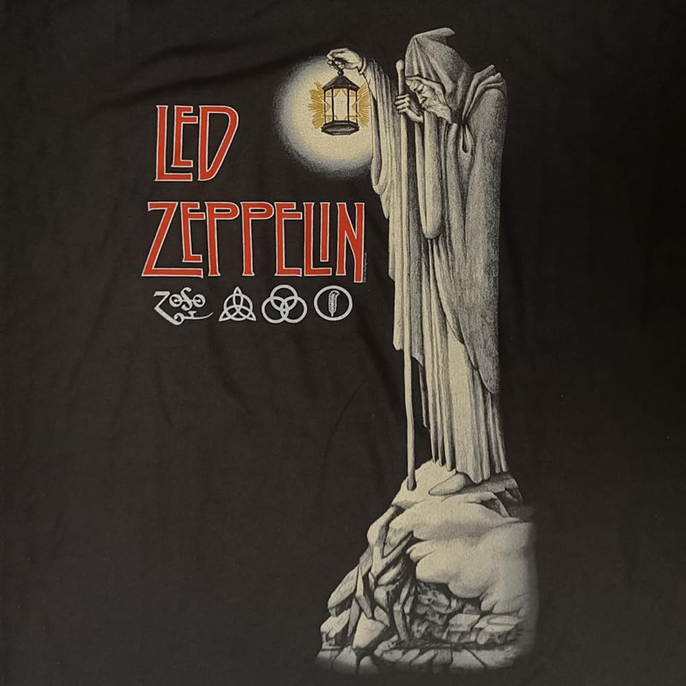 Led Zeppelin T-shirt Hermit. T-shirt officiel. Band Rock. T-shirt unisexe pour adulte garçon.