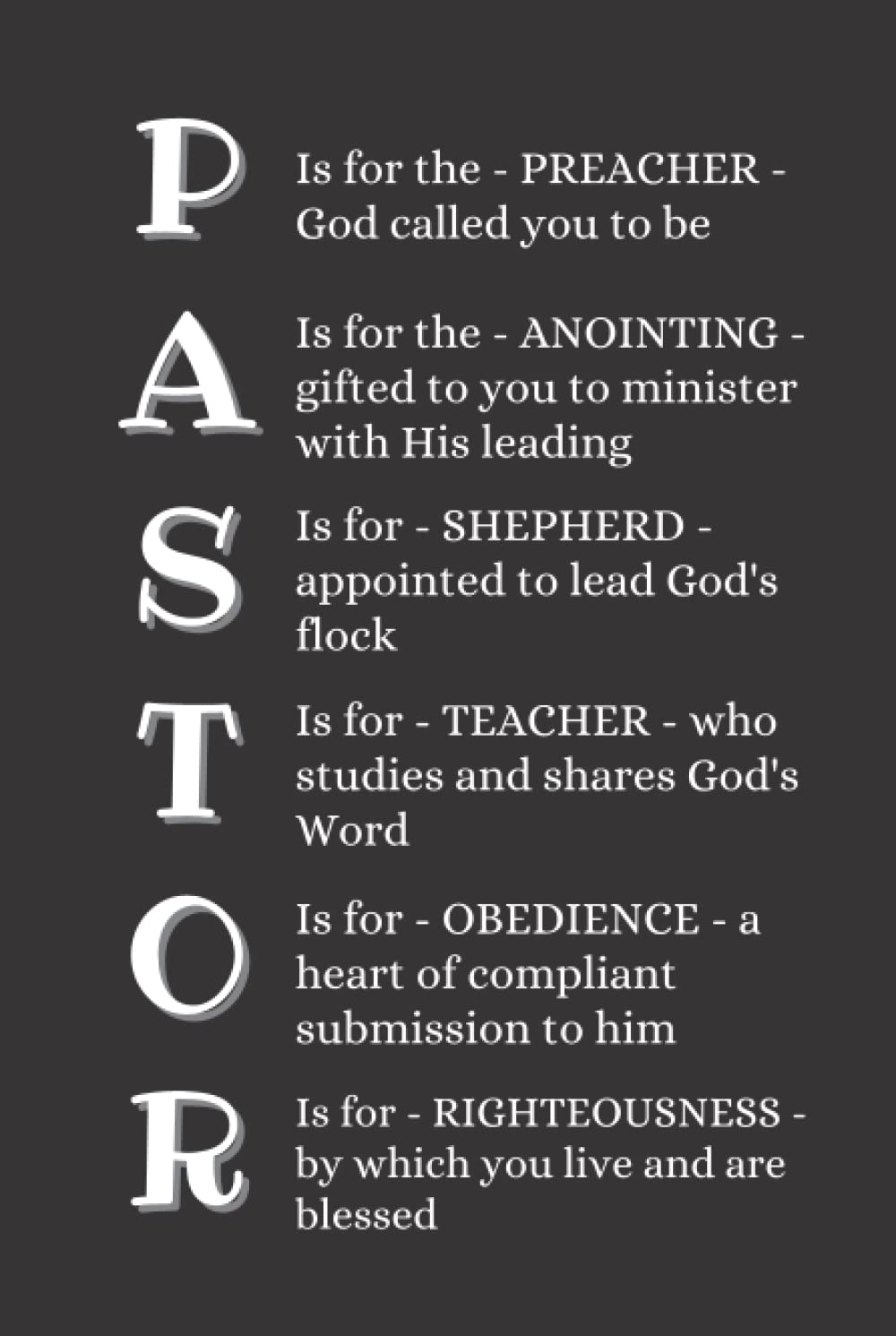 Pastor: Definition Notebook With 120 Lined Pages, A Great Appreciation Gift Idea For Preachers or Ministers