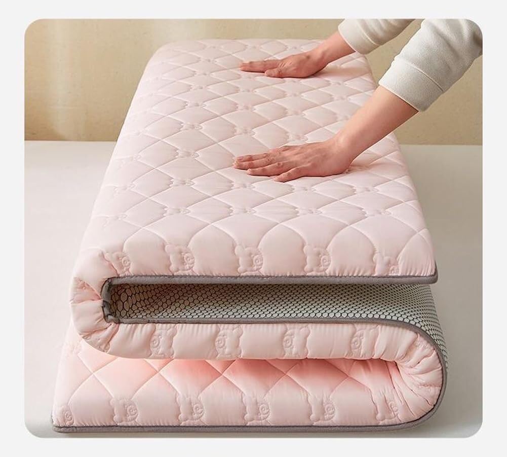 Materasso futon giapponese portatile, pieghevole, di medie dimensioni, morbido e spesso