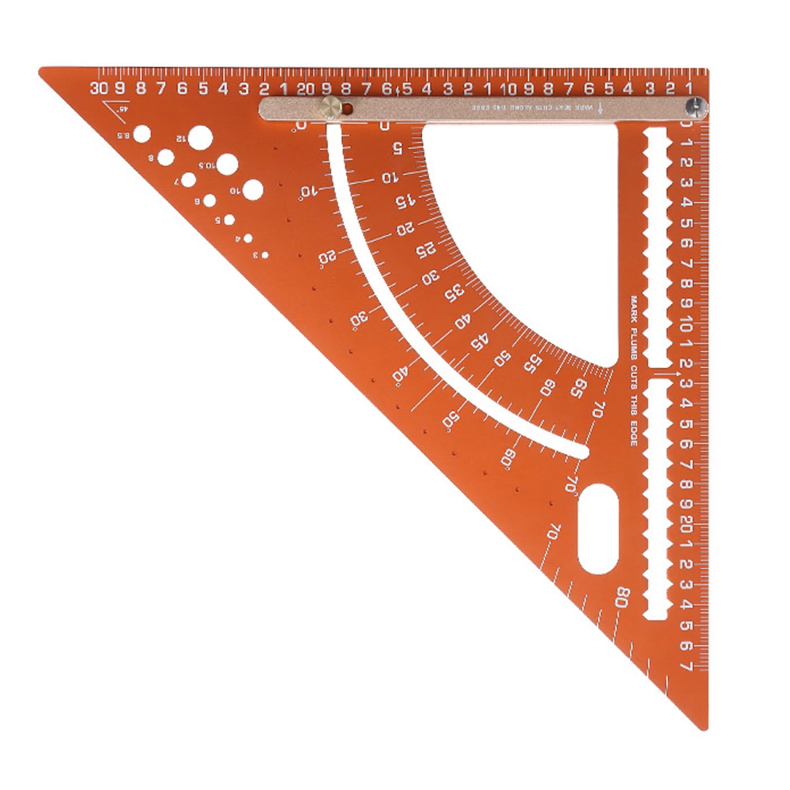Square Aluminum Alloy Adjustable Carpentry Triangle Ruler Woodworking Triangle Ruler for Men Professional Accuracy Aluminum Protractor