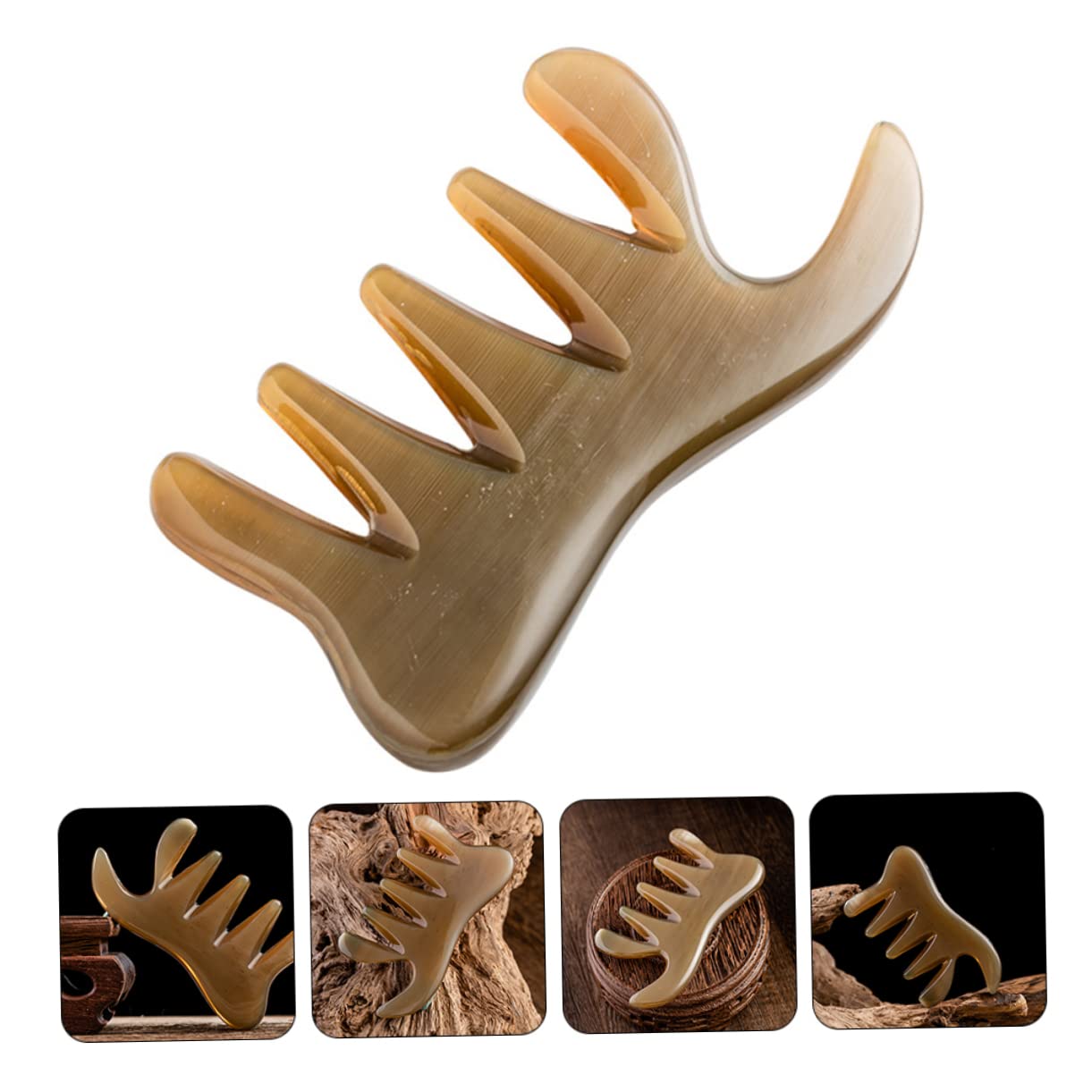 Healeved 2pezzi Comb Massaggiatore Per Capelluto e Strumento Guasha Per Relax e Circolazione e