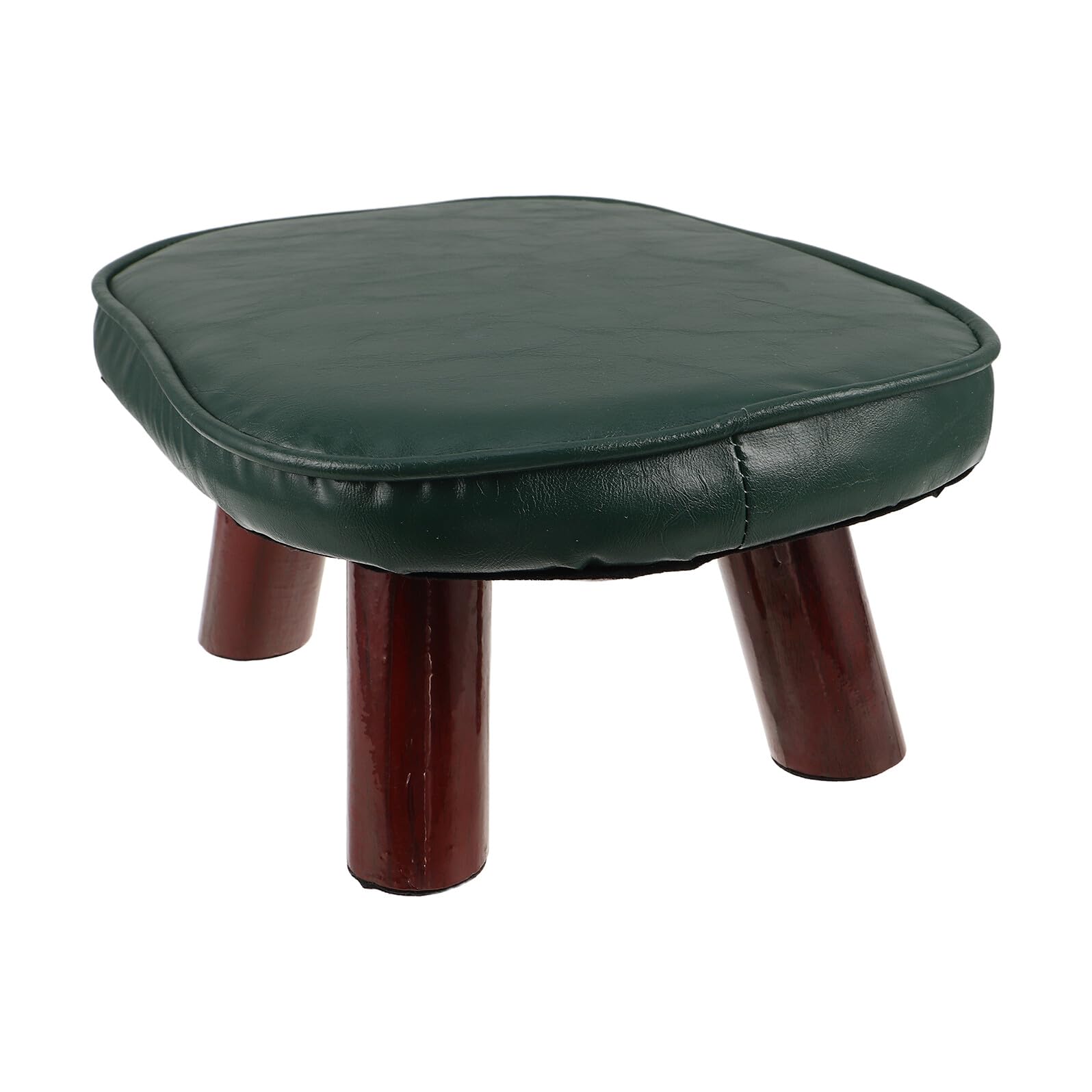 Repose-pieds en bois massif rectangulaire vert pour chambre d'enfant