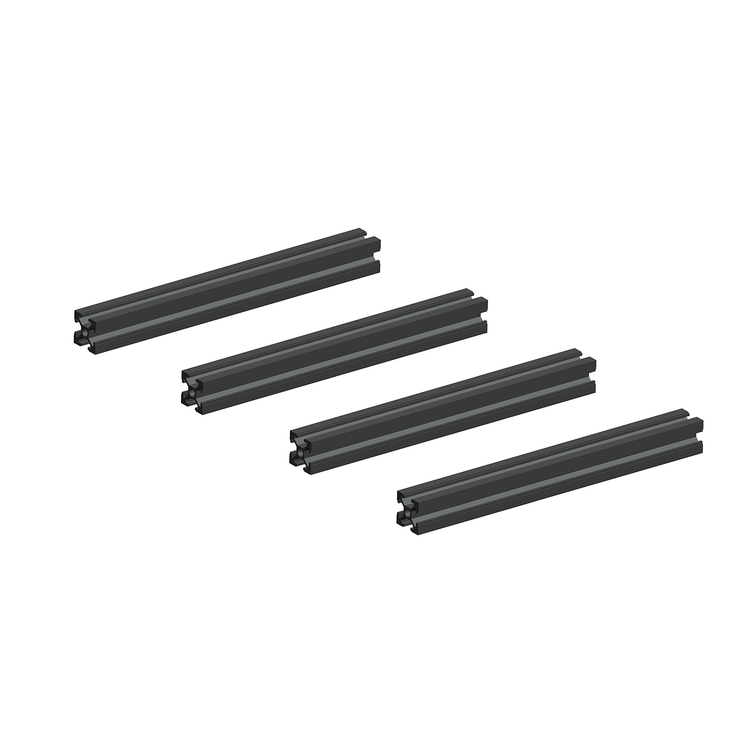 Photo 1 of 2020 Aluminum Extrusion Profile European Standard Linear Rail 2020 Aluminum Profile Frame Machine DIY 3D Printer Workbench CNC (200mm) 4PCS-Black||200mm 200mm Black