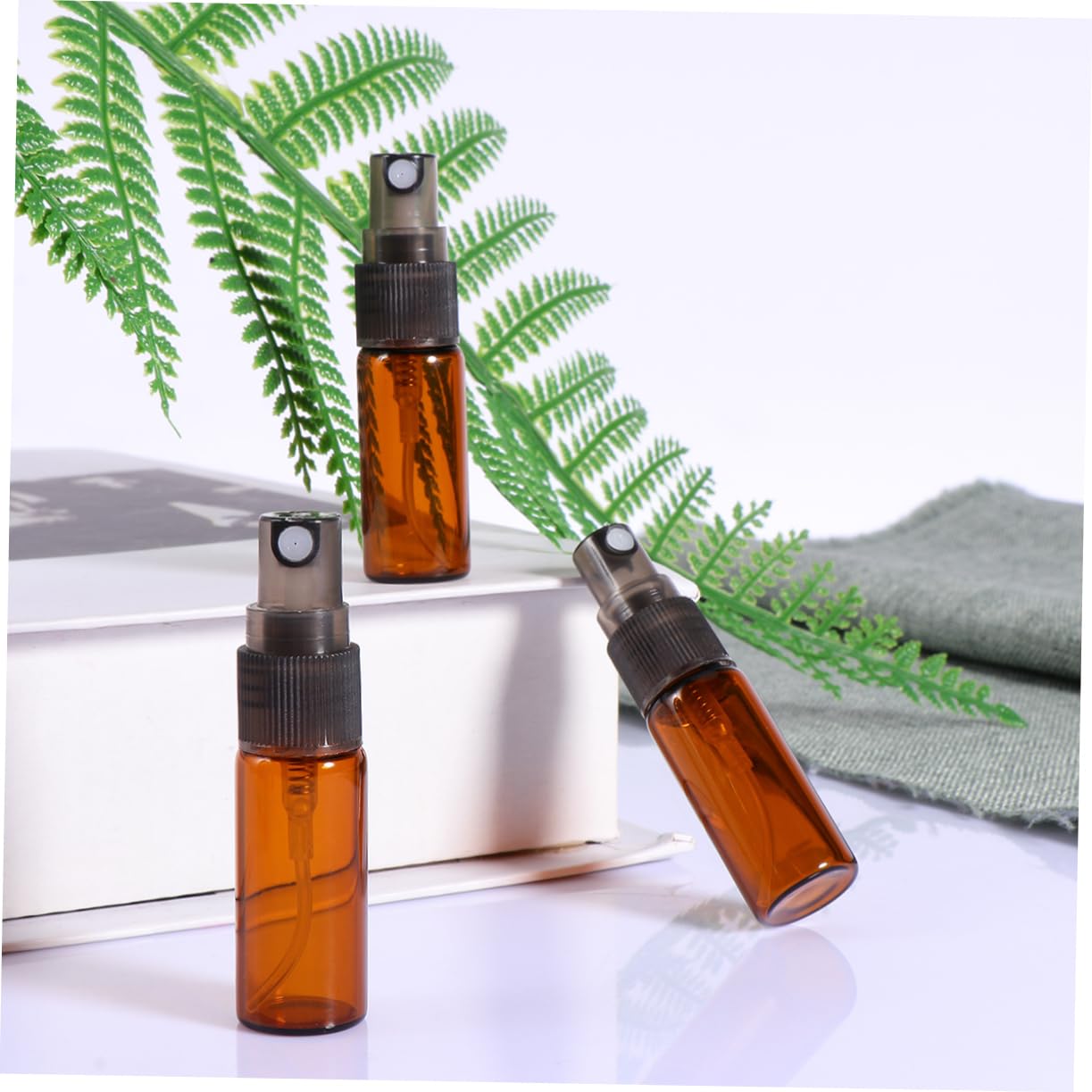 minkissy 30piezas Botellas Spray De Vidrio Color Marrón Para Perfume y Cuidado Piel Diseño Compacto y Reutilizable