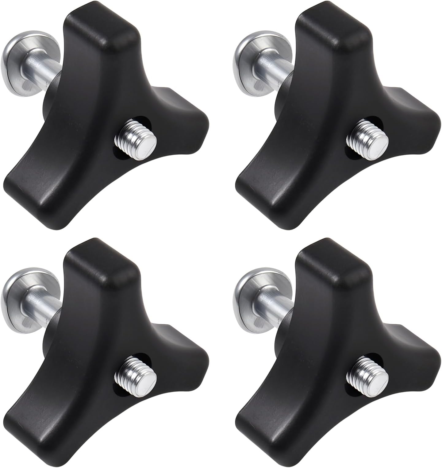 4 Sets Lawn Mower Handle Knobs Nut Bolt,Triangle Handles Knob Screw Bolt Set Universal Lawnmowers Handle Wing Nut and Bolts for Lawns Mower Lawn Machine Accessories Supplies Replacement Part