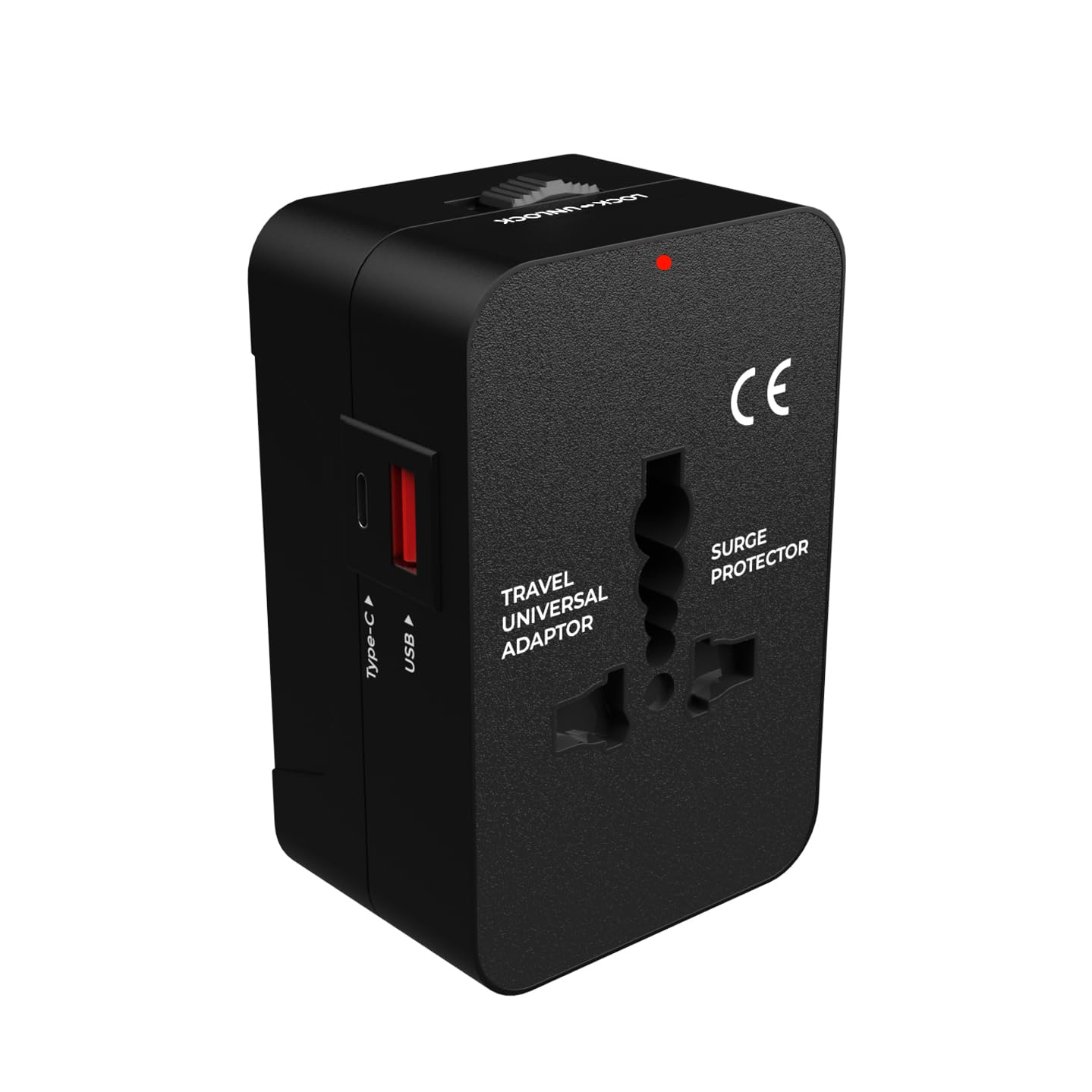 baeye Universal Travel Adapter with Type C, 3 in 1 UNVIERSAL Adapter Plug |Essential Travel Accessory with 1 USB & 1 Type C with 2.4A | Travel Adapter for Mobile, Tablet & Laptop | BK3-picture-31