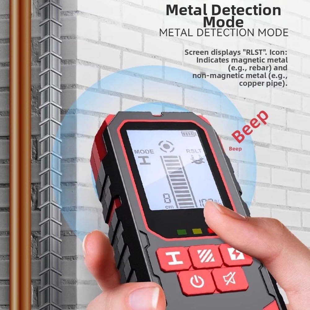 Leitungsfinder NF-517 mit HD Display für Wand Scanner, erkennt Metall Holz AC Kabel, IP54 robust, 153mm