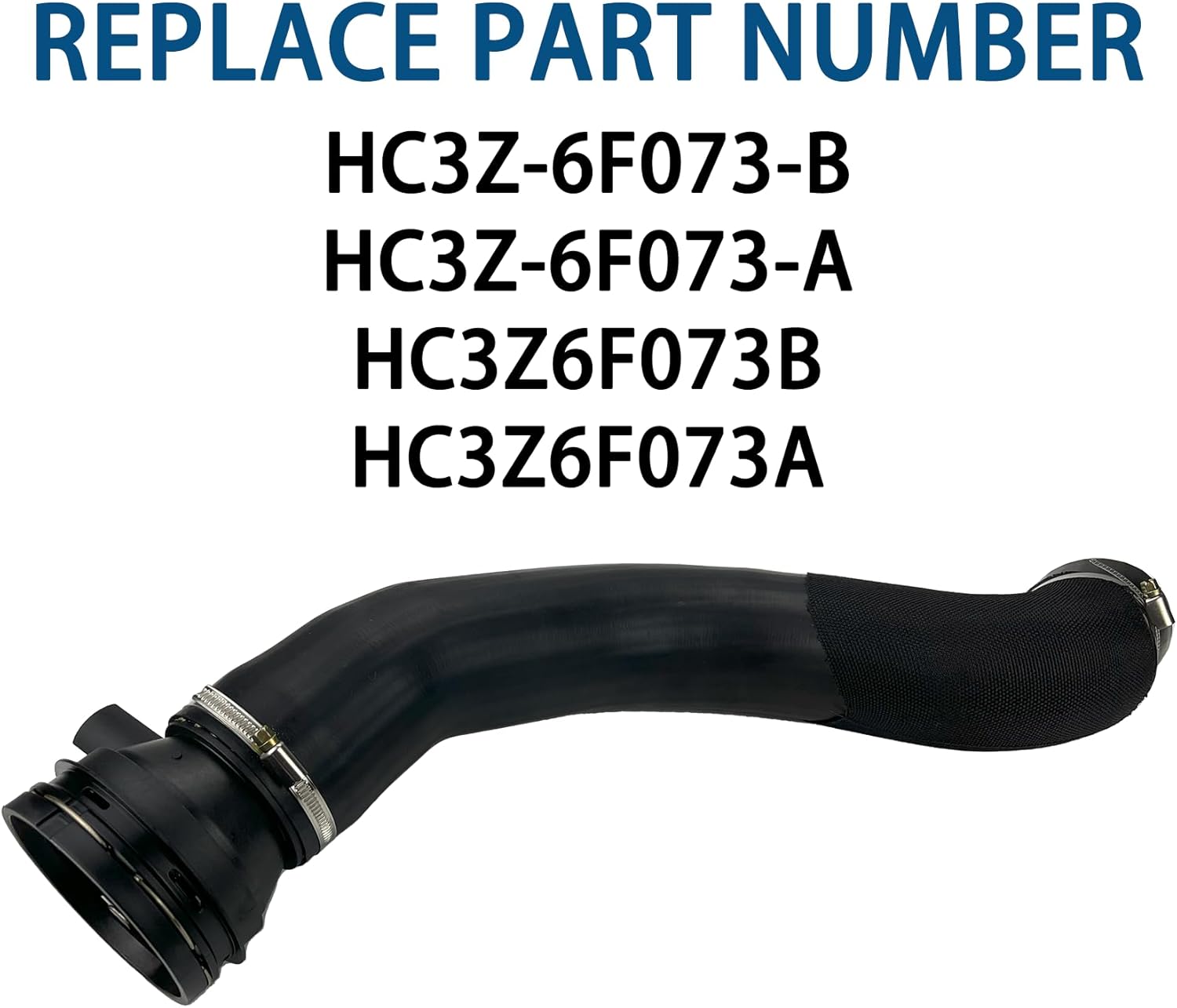 Turbo Intercooler Outlet Tube Hose Pipe Duct Fit for Ford F250 F-250 F350 F-350 Super Duty 6.7L Powerstroke W/ 6.7L Engine 2017 2018 2019 17 18 19 Replace HC3Z6F073B HC3Z-6F073-A