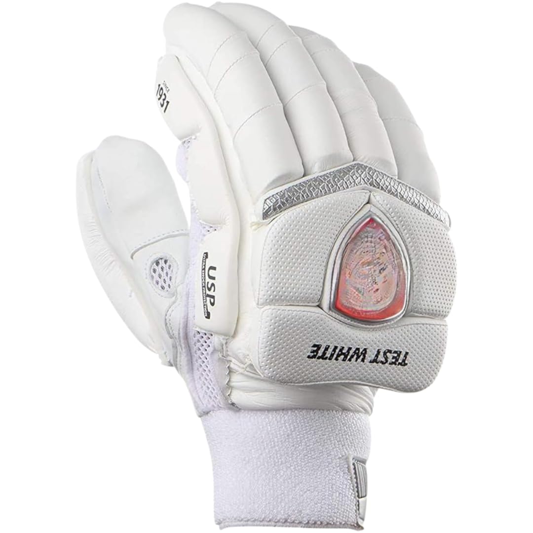 KORE NS White Batting Gloves Right Hand Cricket for Men Size Batting