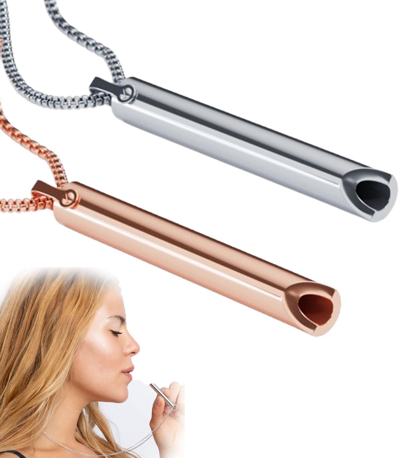 Breathlink Quit Smoking, Noluva Breathlink Stop Smoking, Breathlink Quit Smoking Necklace, Stop Smoking Aids That Work for Natural Calm & Stress Relief (2pcs)